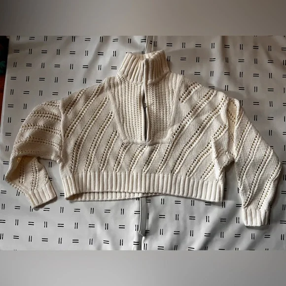 STAUD Cropped Hampton Sweater Sz S - Picture 7 of 10